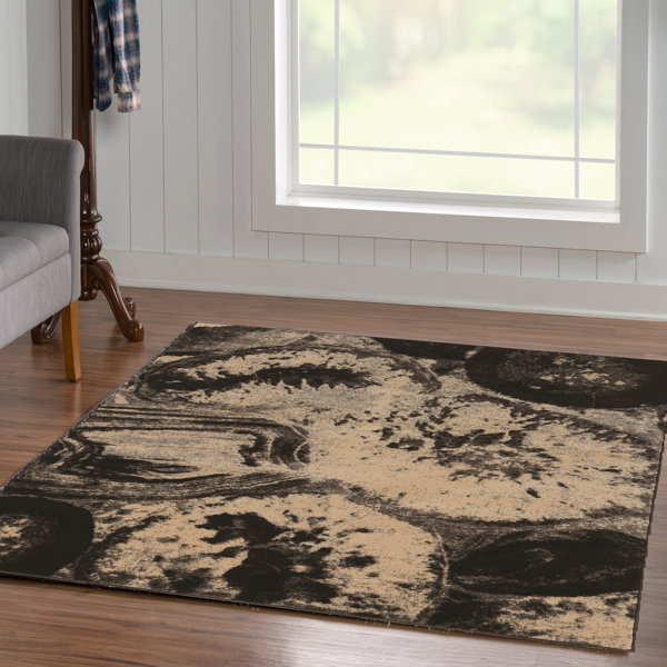 Wrought Studio Arendtsville Performance Brown and Cream Rug Wayfair